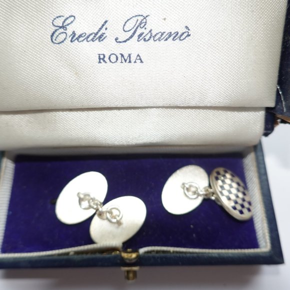 Italian Silver Cufflinks - Picture 2 of 3